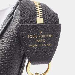 Pre Owned Louis Vuitton Mini Pochette Accessoires Black Monogram Empreinte Leather Clutch Bag