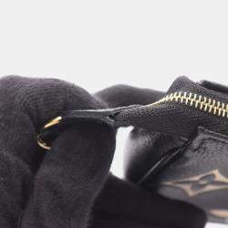 Pre Owned Louis Vuitton Mini Pochette Accessoires Black Monogram Empreinte Leather Clutch Bag