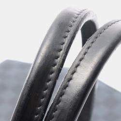 Pre Owned Louis Vuitton Cabas Voyage Tote Bag  Damier Cobalt Canvas Leather Navy