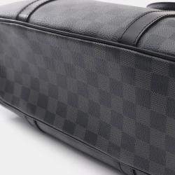 Pre Owned Louis Vuitton Tadao Black Damier Graphite Canvas Tote Bag
