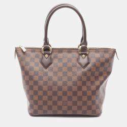 Pre Owned Louis Vuitton Saleya PM Damier Ebene Canvas Tote Bag