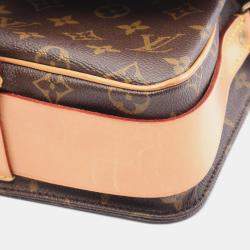 Pre Owned Louis Vuitton Cartouchiere MM Monogram Canvas Crossbody Bag