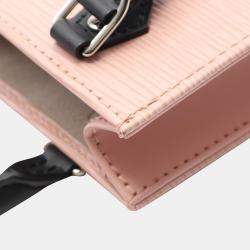Pre Owned Louis Vuitton Petit Sac Plat Black/Pink Epi Leather Shoulder Bag
