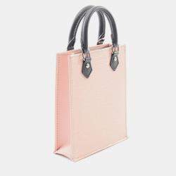 Pre Owned Louis Vuitton Petit Sac Plat Black/Pink Epi Leather Shoulder Bag