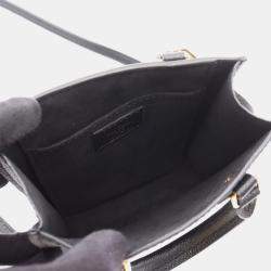 Pre Owned Louis Vuitton Petit Sac Plat Noir Monogram Empreinte Leather Shoulder Bag
