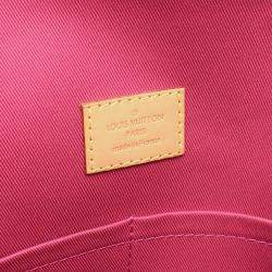Pre Owned Louis Vuitton Cluny BB Brown Rose Monogram Canvas Shoulder Bag