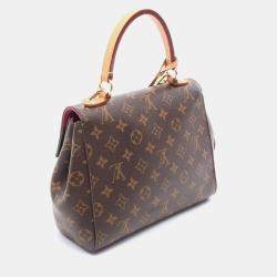 Pre Owned Louis Vuitton Cluny BB Brown Rose Monogram Canvas Shoulder Bag
