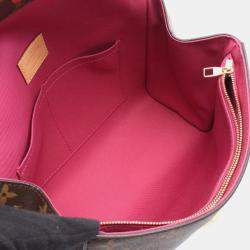 Pre Owned Louis Vuitton Cluny BB Brown Rose Monogram Canvas Shoulder Bag