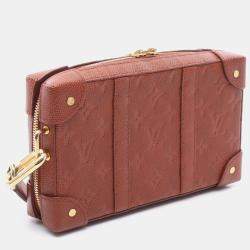 Pre Owned Louis Vuitton Soft Trunk Brown Monogram Taurillon Leather Shoulder Bag