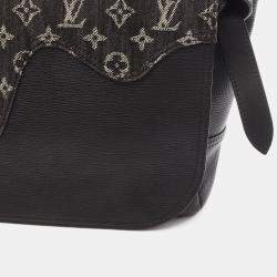 Pre Owned Louis Vuitton x Nigo Busas Tokyo Shoulder Bag Monogram Denim Black