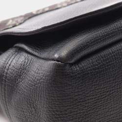 Pre Owned Louis Vuitton x Nigo Busas Tokyo Shoulder Bag Monogram Denim Black