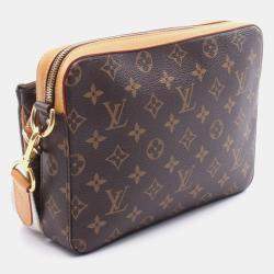 Pre Owned Louis Vuitton Nigo Trio Messenger Monogram Stripe Canvas Crossbody Bag