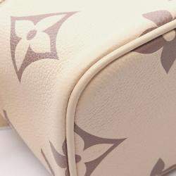Pre Owned Louis Vuitton Vanity PM Beige/Brown Tone Monogram Empreinte Leather Top Handle Bag