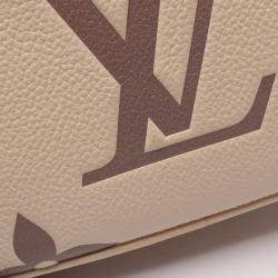 Pre Owned Louis Vuitton Vanity PM Beige/Brown Tone Monogram Empreinte Leather Top Handle Bag