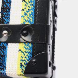 Pre Owned Louis Vuitton Petite Malle Multicolor Sequin Patent Leather Shoulder Bag