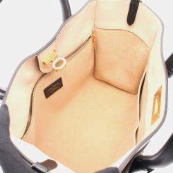 مملوكة مسبقًا Louis Vuitton On My Side MM Khaki Monogram Leather Shoulder Tote Bag