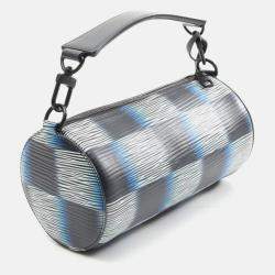 Pre Owned Louis Vuitton Soft Polochon Rush PM Blue Damier Canvas Shoulder Bag