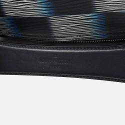 Pre Owned Louis Vuitton Soft Polochon Rush PM Blue Damier Canvas Shoulder Bag