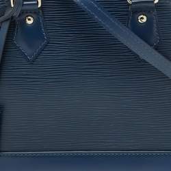 Pre Owned حقيبة لووي فيتون ألما جلد إيبي أزرق سيليستي BB