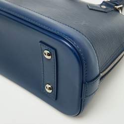 Pre Owned حقيبة لووي فيتون ألما جلد إيبي أزرق سيليستي BB