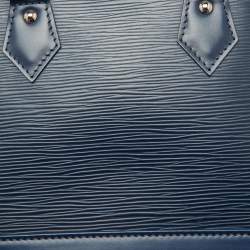 Pre Owned حقيبة لووي فيتون ألما جلد إيبي أزرق سيليستي BB