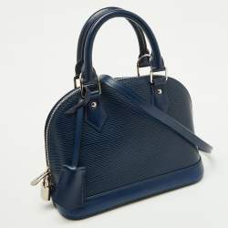 Pre Owned حقيبة لووي فيتون ألما جلد إيبي أزرق سيليستي BB