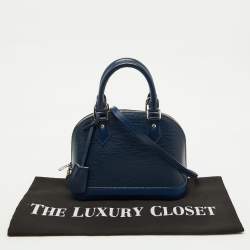 Pre Owned حقيبة لووي فيتون ألما جلد إيبي أزرق سيليستي BB