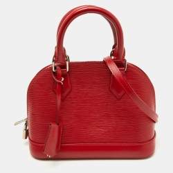 Pre Owned Louis Vuitton Carmine Epi Leather Alma BB Bag