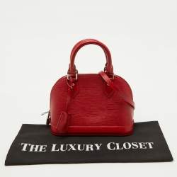 Pre Owned Louis Vuitton Carmine Epi Leather Alma BB Bag