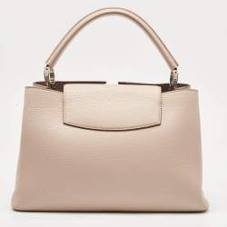 Pre Owned Louis Vuitton Galet Taurillon Leather Capucines MM Bag