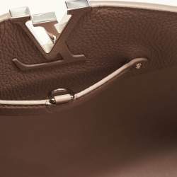 Pre Owned Louis Vuitton Galet Taurillon Leather Capucines MM Bag