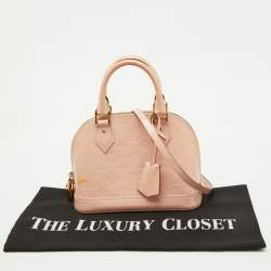 Pre Owned Louis Vuitton Rose Angelique Monogram Vernis Alma BB Bag