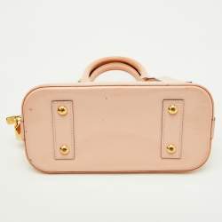 Pre Owned Louis Vuitton Rose Angelique Monogram Vernis Alma BB Bag