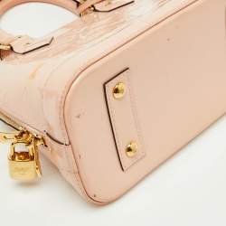 Pre Owned Louis Vuitton Rose Angelique Monogram Vernis Alma BB Bag