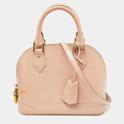 Pre Owned Louis Vuitton Rose Angelique Monogram Vernis Alma BB Bag