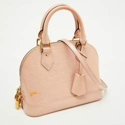 Pre Owned Louis Vuitton Rose Angelique Monogram Vernis Alma BB Bag