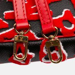 Pre Owned Louis Vuitton Black/Red Urs Fischer Monogram Tuffetage Pochette Accessoires