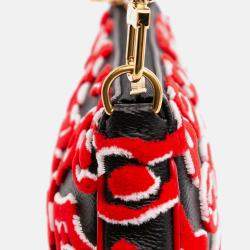 Pre Owned Louis Vuitton Black/Red Urs Fischer Monogram Tuffetage Pochette Accessoires