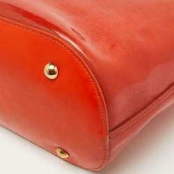 Pre Owned Louis Vuitton Mandarin Orange Vinyl Epi Leather Plage Lagoon Bay GM Bag
