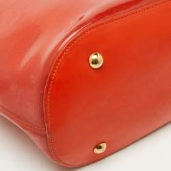 Pre Owned Louis Vuitton Mandarin Orange Vinyl Epi Leather Plage Lagoon Bay GM Bag