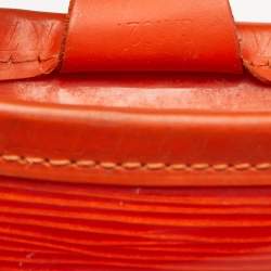 Pre Owned Louis Vuitton Mandarin Orange Vinyl Epi Leather Plage Lagoon Bay GM Bag