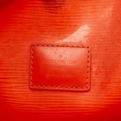 Pre Owned Louis Vuitton Mandarin Orange Vinyl Epi Leather Plage Lagoon Bay GM Bag