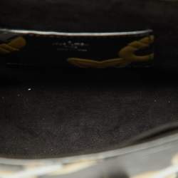 Pre Owned Louis Vuitton Black Epi Leather Chain Flower Print Twist MM Bag