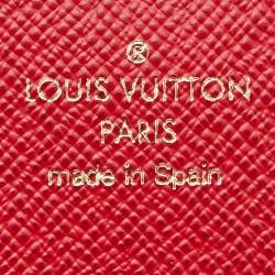 Pre Owned Louis Vuitton Red Damier Ebene Canvas Josephine Wallet 