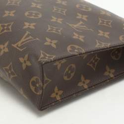 Pre Owned حقيبة صغيرة لوي فيتون 26 كانفاس مونوغرامية للوازم الشخصية 