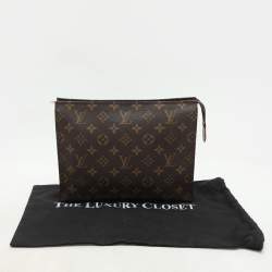 Pre Owned حقيبة صغيرة لوي فيتون 26 كانفاس مونوغرامية للوازم الشخصية 