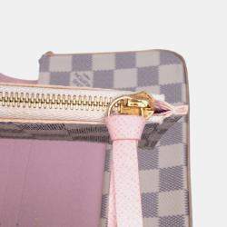 Pre Owned Louis Vuitton White Damier Azur Pochette Felicie