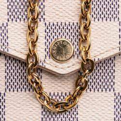 Pre Owned Louis Vuitton White Damier Azur Pochette Felicie