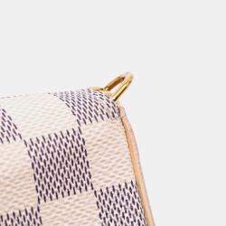 Pre Owned Louis Vuitton White Damier Azur Pochette Felicie
