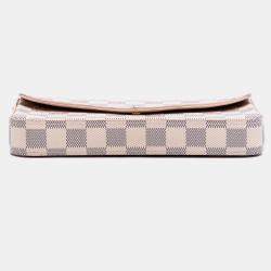 Pre Owned Louis Vuitton White Damier Azur Pochette Felicie